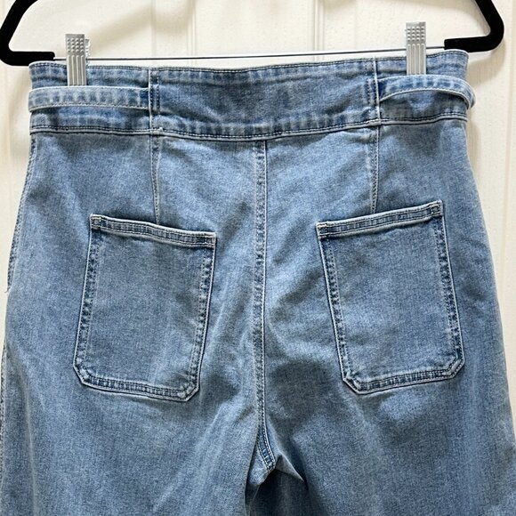 Hudson Women’s Belted Jeans Size 10 Blue Wide Leg Stretch Denim Relax Fit (NEW) - Picture 12 of 15